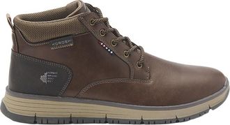 Kor&ouml;shi Mens ankle boot in brown with laces, made of polyurethane and polyester. Versatile, resistant and modern design for everyday use., brown, 10 UK