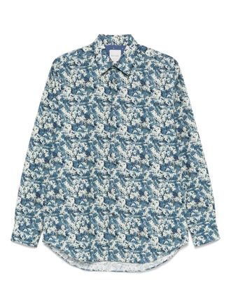 Paul Smith Overhemd met bloemenprint - Blauw