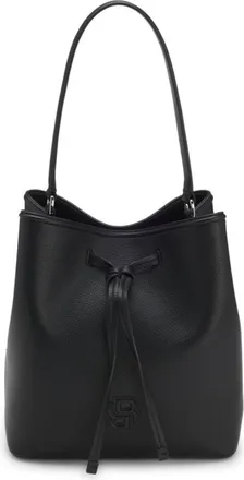 BOSS Grained faux-leather bucket bag with Double B monogram