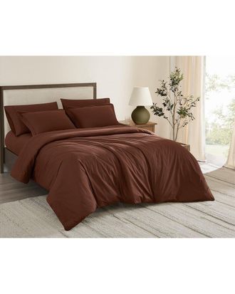 Brooklyn Loom Solid Cotton Percale Duvet Set