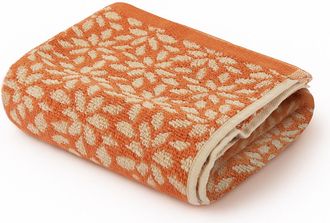 KASANOVA Telo doccia 90x140 cm fiori arancione in cotone