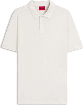 HUGO BOSS Slub-interlock polo shirt in a slim fit