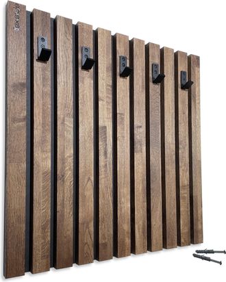 OEM Percha De Madera Lamele De 60 Cm, Color Marr&oacute;n