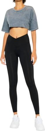 Kancan Ari Mid Rise Active Leggings In Black