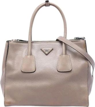 Prada Pre-owned Twin Pocket Satchel - Pre-owned - Mujer - Beige - ONE SIZE