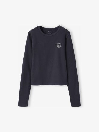 Jonen M&auml;dchen Langarmshirt in Cropped-L&auml;nge JONEN anthrazit