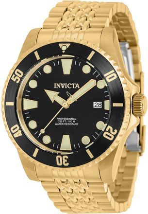 Invicta Pro Diver 39758 Heren Horloge - Automatisch Uurwerk - Roestvrij Staal met zwarte Wijzerplaat - 44mm