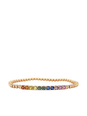 Lisa Nik 18K rose gold sapphire bracelet - women - Sapphire/18kt Rose Gold - One Size - Pink