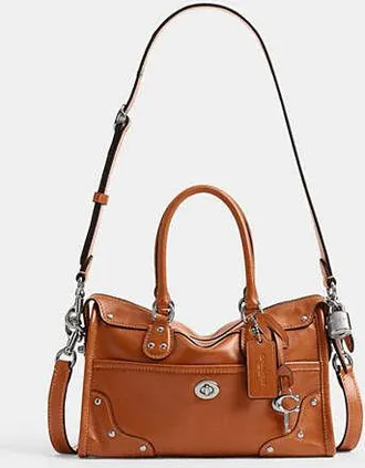 Coach Womens Rhyder Satchel Bag 24 in Brown | Leather