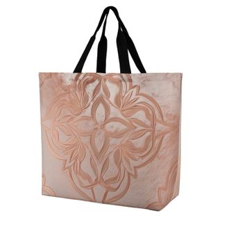 Generic Rose Gold Tote Bag Durable Shopping Bag Lightweight Shoulder Bags For Beach Ladies Picnic