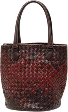 Bottega Veneta Pre-owned Bucket Bags, female, Red, Size: ONE SIZE Pre-owned Vintage Bucket Bag