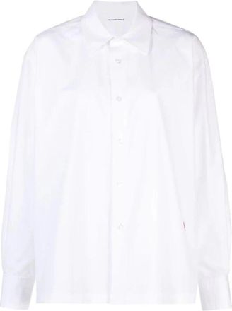 Alexander Wang Oversized Poplin Shirt - Dames - Overhemden - Wit - L - Katoen - Overhemden