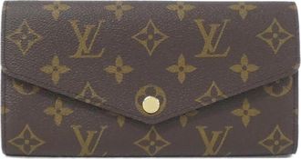 Louis Vuitton Brown Coated Canvas Long Wallet (Bi-Fold) (Pre-Owned)