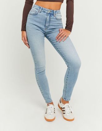 Tally Weijl Skinny-fit-Jeans TALLY WEIJL SPADESMART6, Damen, Gr. 34, N-Gr, bleach indigo wash, Denim/Jeans, Obermaterial: 98% Baumwolle, 2% Elasthan, leichte Abri