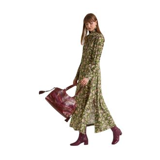 Maliparmi Maxi Dresses, female, Green, Size: 2XL Floral Symphony Dress