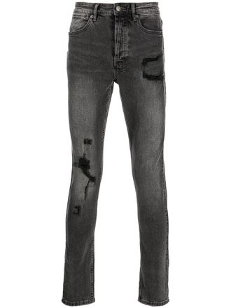 Ksubi distressed-detail skinny jeans - men - Cotton - 38 - Black