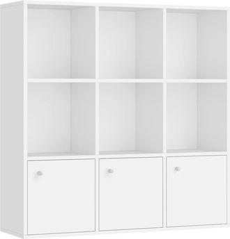 Vasagle Estanter&iacute;a de cubos con puertas de color blanco
