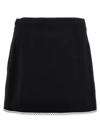 Moschino Heart Button Skirt - Black