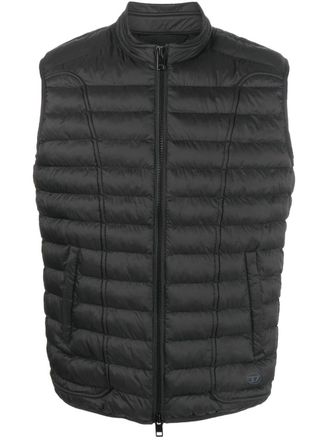 Diesel W-Hawkyl-Sl padded gilet - men - Polyester/Polyester - 52 - Black