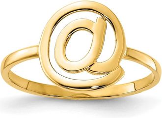 Diamond2Deal 14k Yellow Gold Polished @ Symbol Ring
