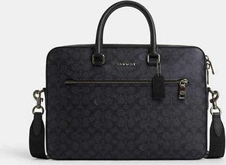 Coach Mens Ethan Slim Brief in Black | PVC