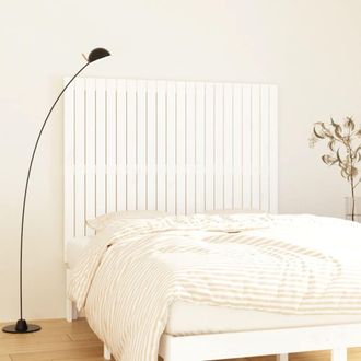 vidaXL Cabecero De Cama De Pared Madera Maciza Pino Blanco 140x3x110cm Vidaxl