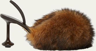 Loewe Toy Shearling Slingback Pumps