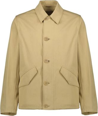 Prada Cotton Jacket - Heren - Zomerjassen - Beige - M - Katoen - Jassen