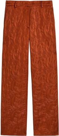 Dries Van Noten Paxy Jacquard Neoprene Trousers - Rust - 40 (UK12 / M)