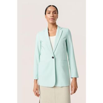 Soaked In Luxury Corinne Notch Lapel Regular Fit Blazer in Surf Spray at Nordstrom, Size X-Large