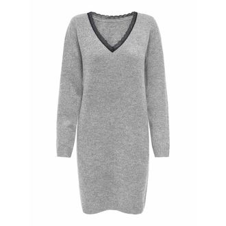 Only Trui-jurk met kanten V-hals