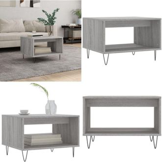 vidaXL Tavolino da Salotto Grigio Sonoma 60x50x40 cm Legno Multistrato - Tavolino in legno - Tavolino in legno multistrato