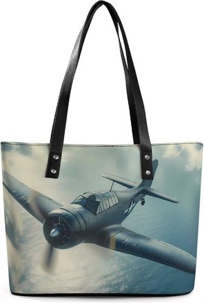 Generic Airplane Aviation Tote Bags for Women Cute Shoulder Purses Handbags