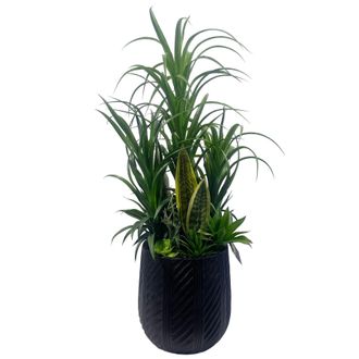 Leaf Artificial Yukka Plant Display in Pot Artificial 107cm in Green