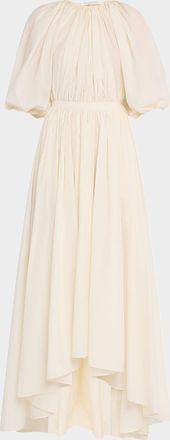 Philosophy di Lorenzo Serafini Gathered Short-Sleeve High-Low Dress