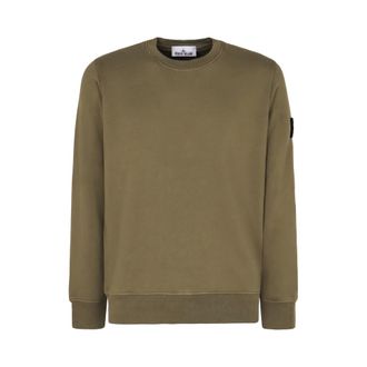 Stone Island Sweatshirts, male, Green, Size: M Regular-fit Crewneck Sweatshirt