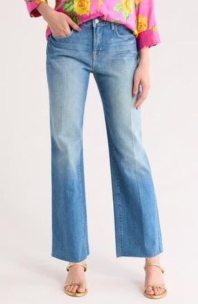 L'agence Tiana High Waist Raw Hem Wide Leg Jeans in Cowan at Nordstrom Rack, Size 25