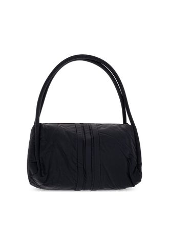 Yohji Yamamoto Padded Logo Striped Shoulder Bag - Black