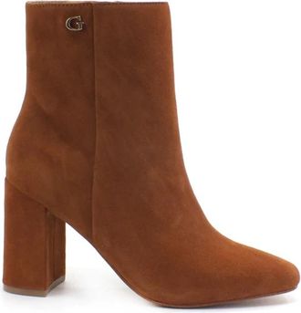 Guess Enkellaarsjes - Dames - Laarzen met Hak - Bruin - 40 EU - Leer - Schoenen