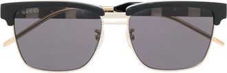 Gucci square-frame sunglasses - unisex - Acetate - One Size - Black