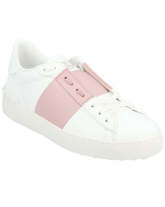 Valentino Womens Calfskin Leather Open Sneaker, Never Worn (Authentic Pre- Loved)