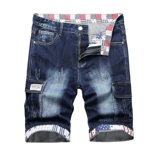 Generic Pantalons pour homme, shorts en denim, coupe ample, style ...