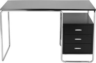 OEM Escritorio Moderno Thon, Negro, Inspiraci&oacute;n Bauhaus, Loft