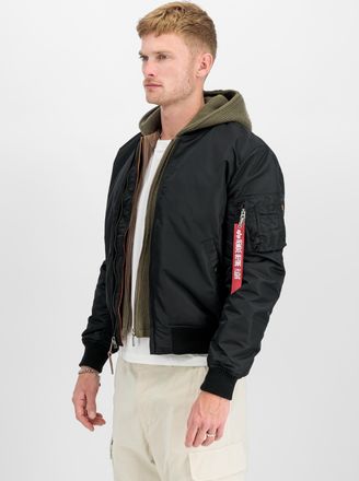 Alpha Industries Bomberjacke ALPHA INDUSTRIES MA-1 VF Vintage Fit 59, Herren, Gr. XXL, schwarz, Obermaterial: 100% Nylon; Futter: 100% Nylon; F&uuml;llung: 100% Polyester, 