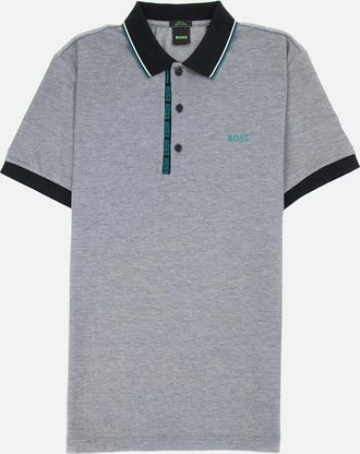 HUGO BOSS Mens Hugo Boss Paule 4 Slim Fit Branded Placket Polo Grey 002 - Black - Size: 36