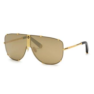 Philipp Plein Spp075M Zonnebril - unisex - Accessoires - Geel - Maat: 69 MM