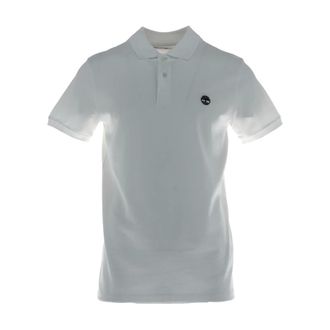 Timberland Polo Shirts, male, White, Size: 2XL Millers River Short-Sleeve Stretch Polo