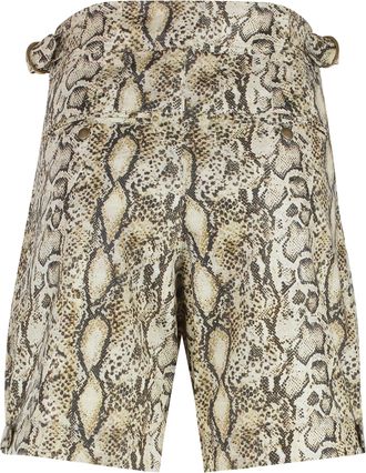 Isabel Marant Womens Bermuda Shorts Felize Snake Print Multicolour Viscose