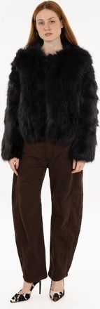 Bully Giacca chanel in racoon nera