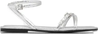 HUGO BOSS buckle-detail sandals - women - Fabric/Rubber/Fabric - 39 - Grey